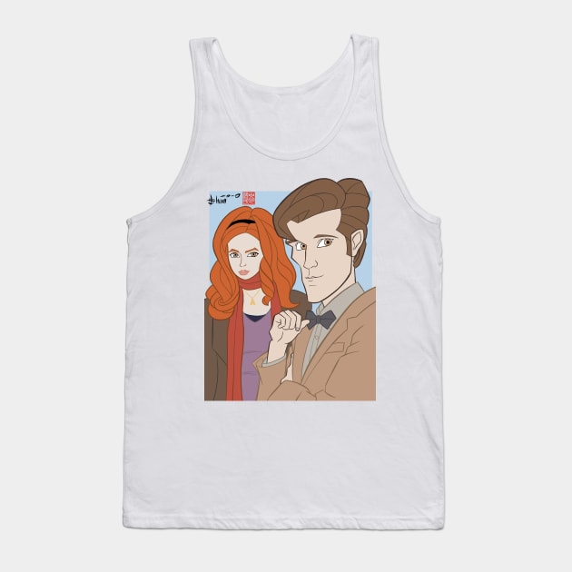 The Doctor and Amy Tank Top by howardshum